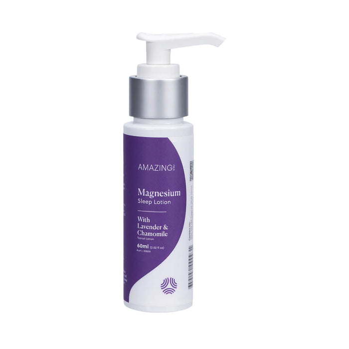 Amazing Oils Magnesium Sleep Lotion, 60 ml,  Lavender and Chamomile, Wicked NRG,