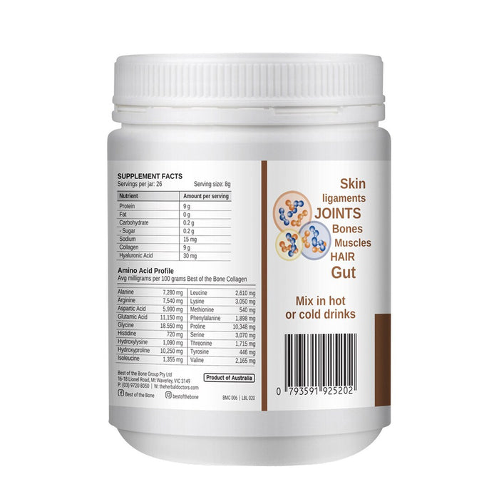 Best of the Bone Multi Collagen Protein Powder Raw Cacao buy online at Wicked NRG Darwin