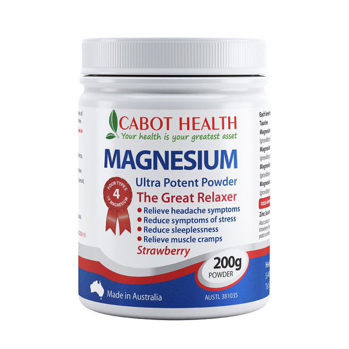 Cabot Health Magnesium Powder Buy online at Wicked NRG Darwin