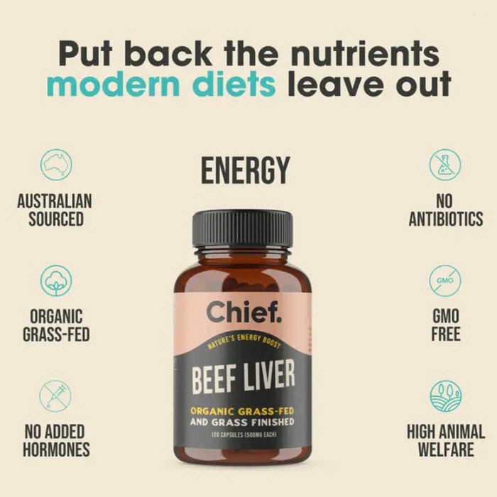 Chief Organic Beef Liver Capsules from Wicked NRG