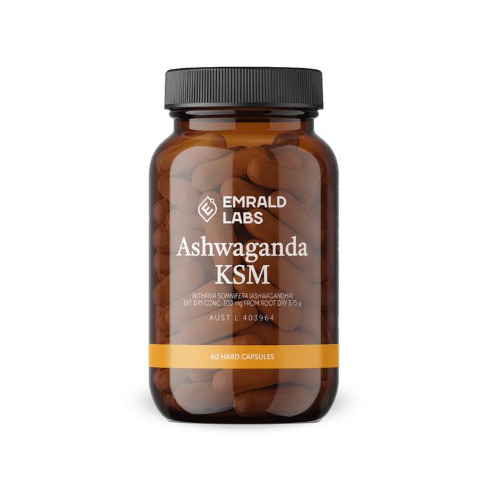 Emerald Labs Ashwagandha KSM-66, 60 Capsules, is available online at Wicked NRG Darwin