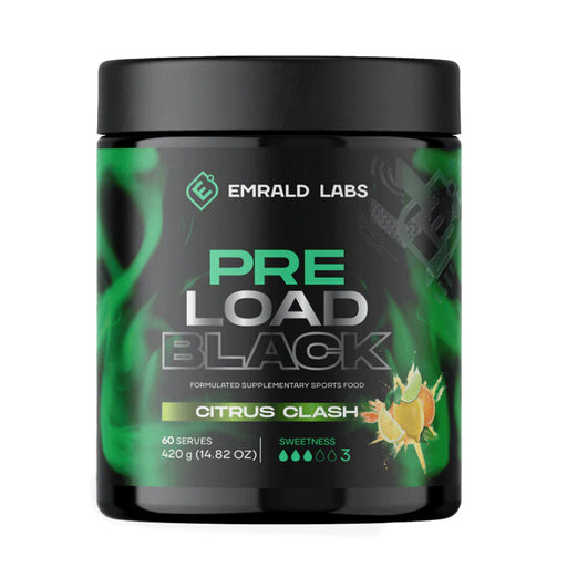 Emrald Labs Pre Load Black Citrus Clash 60 Serves 420 grams Wicked NRG