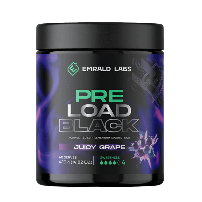 Emrald Labs Pre Load Black Juicy Grape 60 Serves 420 grams Wicked NRG