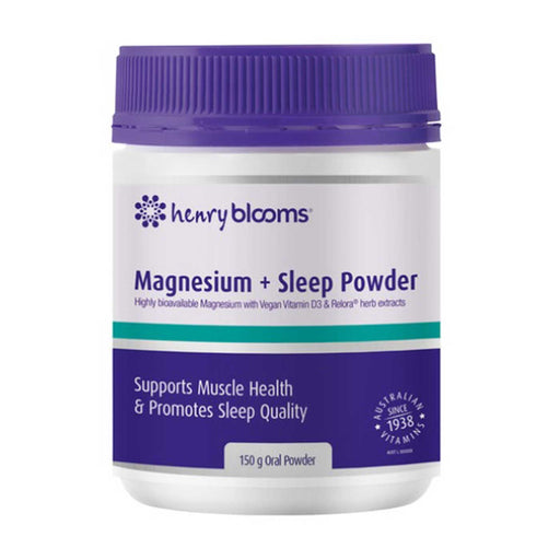 Henry Blooms Magnesium + Sleep Powder 150g Tub Front