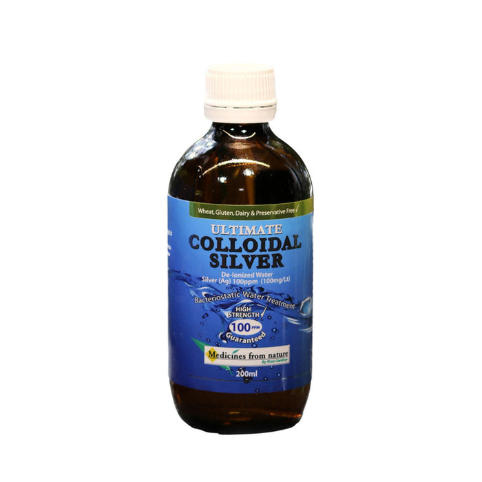 Medicines From Nature Ultimate Colloidal Silver Strength 100ppm buy from Wicked NRG Darwin