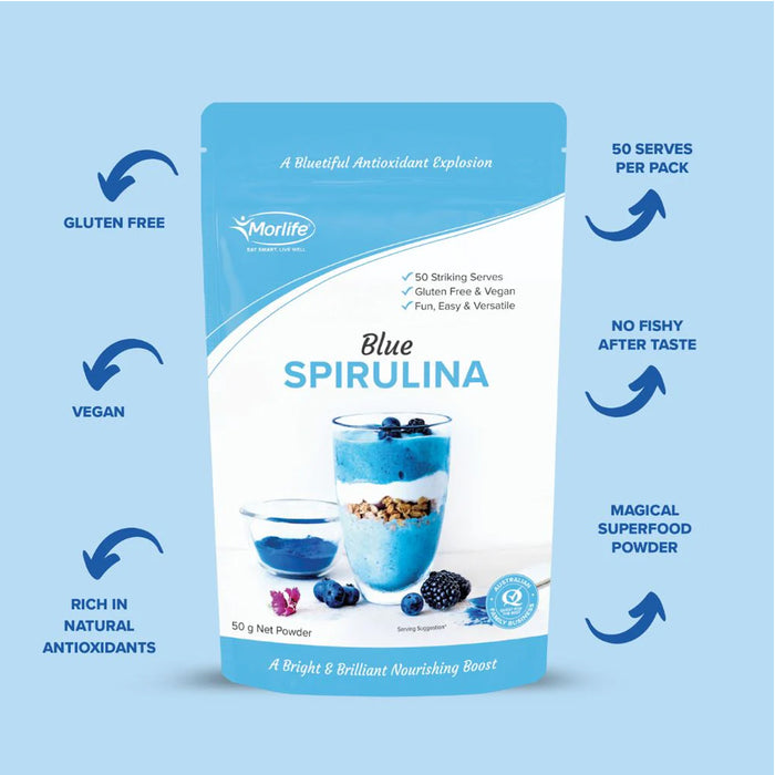 Morlife Blue Spirulina Powder Is stocked at WickedNRG in Darwin,