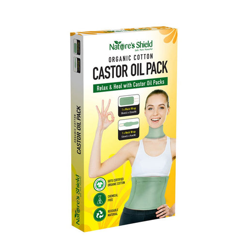 Natures Shield Organic Cotton Castor Oil Waist + Neck Wrap is stocked by Wicked NRG