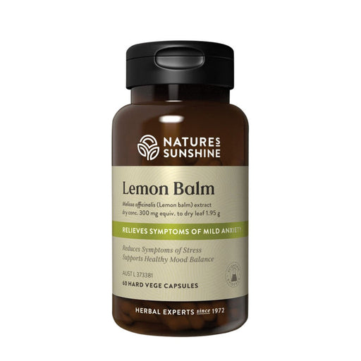 Natures Sunshine  Lemon Balm 300mg is stocked at Wicked NRG Darwin