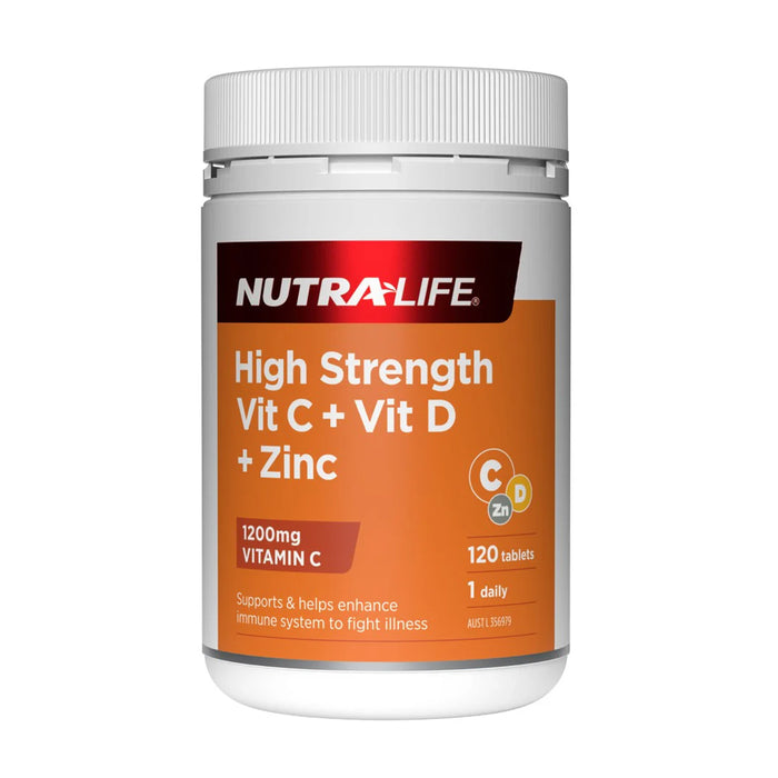 Nutra-Life High Strength VIT C + VIT D + ZINC 120 tablets, Wicked NRG