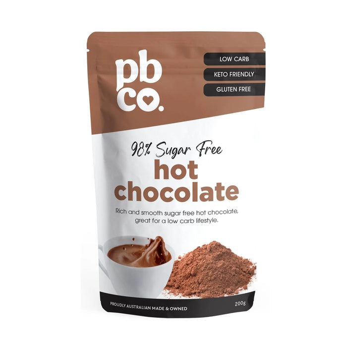 PBCO Hot Chocolate 98% Sugar Free Is stocked at WickedNRG in Darwin,