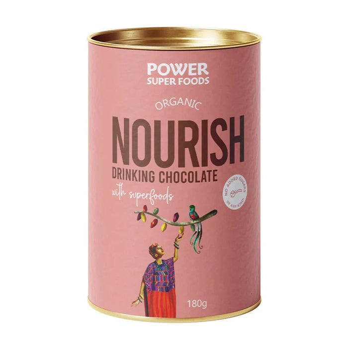 Power Super Foods Nourish Drinking Chocolate with Superfoods Is stocked at WickedNRG in Darwin