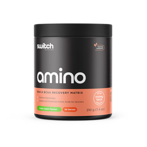 Switch Nutrition, Amino Powder Green Apple Flavour 30 Serves 210 grams 7.4 oz Wicked NRG