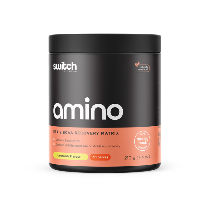 Switch Nutrition, Amino Powder Lemonade Flavour 30 Serves 210 grams 7.4 oz Wicked NRG