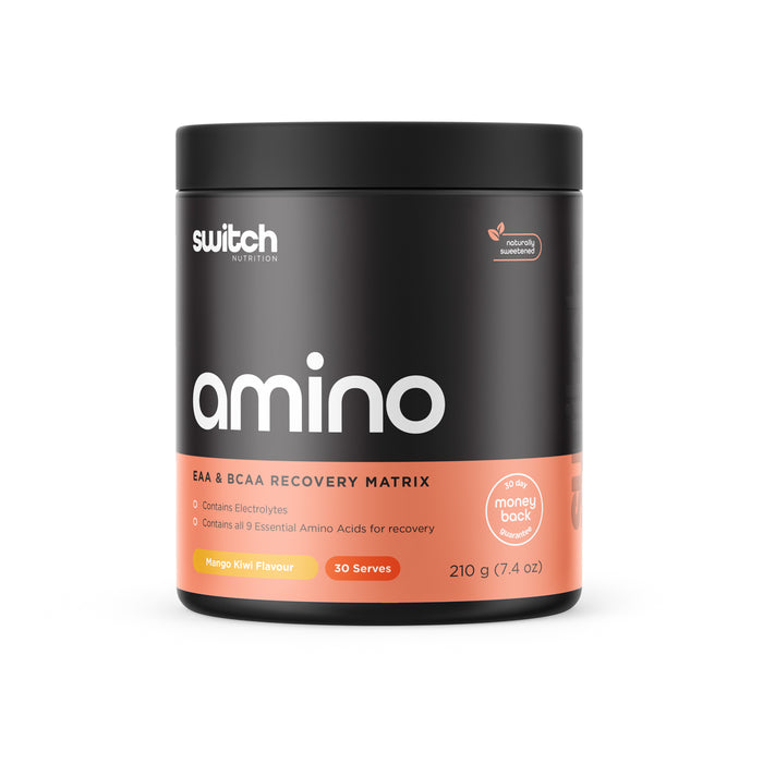 Switch Nutrition, Amino Powder Mango Kiwi Flavour 30 Serves 210 grams 7.4 oz Wicked NRG