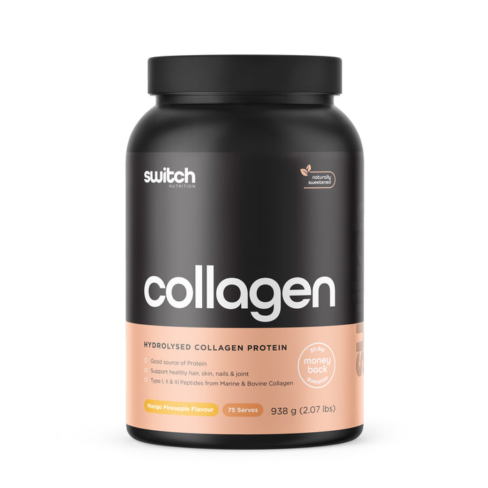 Switch Nutrition Collagen Mango Pineapple 75 Serves 938 grams Wicked NRG