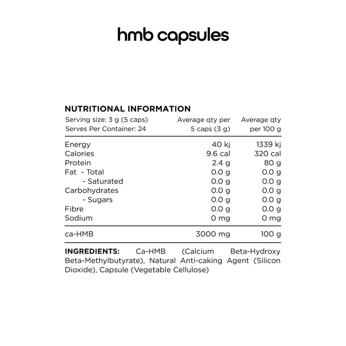 Switch Nutrition hmb Beta Hydroxy Methylbutyrate 120 veg Capsules Wicked NRG Ingredients