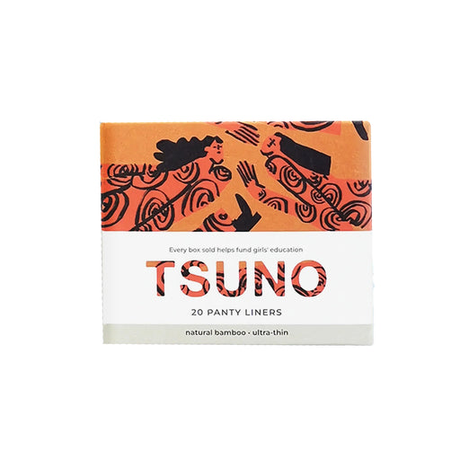 TSUNO Natural Bamboo Panty Liners, Ultra Thin, 20 Pack, Wicked NRG