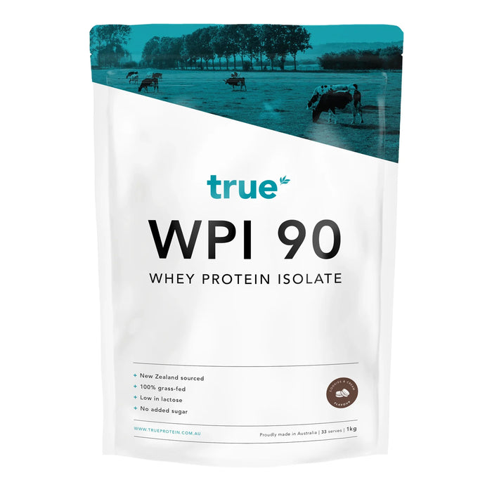 True Protein WPI 90 Whey Protein Isolate, Cookies and Cream, 1kg, 33 serves, 24 g Protein, Stocked By Wicked NRG